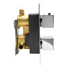 ALFI brand AB2601-PC Polished Chrome Square Knob 1 Way Thermostatic Shower Mixer, Brass