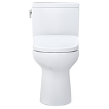 TOTO WASHLET+ Drake II 1G Two-Piece Elongated 1.0 GPF Toilet with Auto Flush WASHLET+ S7A Contemporary Bidet Seat, Cotton White, Vitreous China|Plastic, MW4544736CUFGA#01