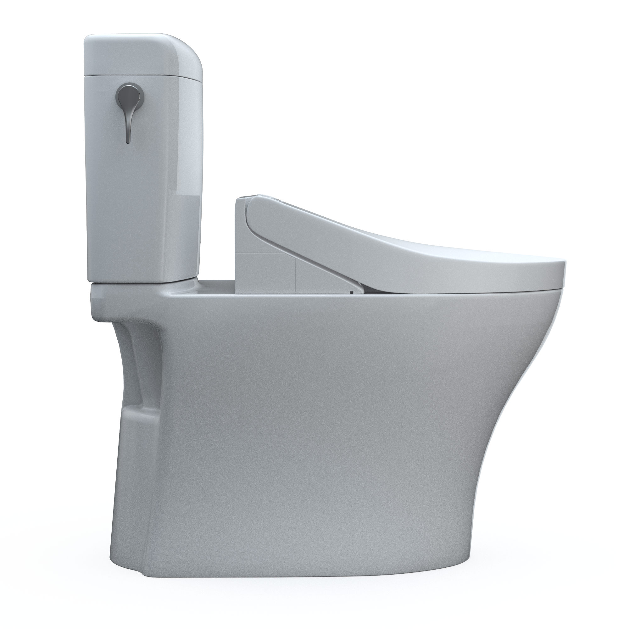 TOTO WASHLET+ Aquia IV Cube Two-Piece Elongated Dual Flush 1.28 and 0.9 GPF Toilet with C5 Bidet Seat, Cotton White, Vitreous China|Plastic, MW4363084CEMFGN#01