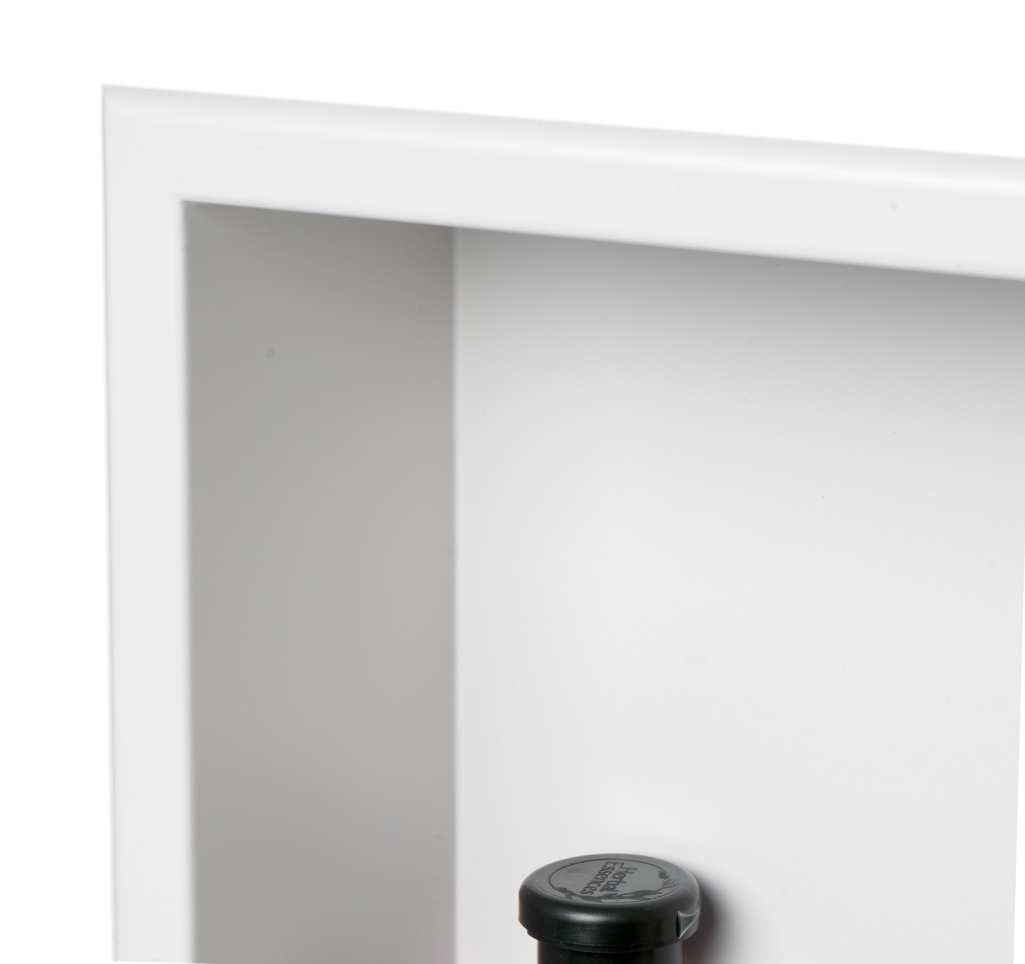 ALFI brand ABNC1616-W 16" x 16" White Matte Stainless Steel Square Single Shelf Bath Shower Niche, 20 Gauge