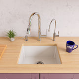 Alfi 20" White Fireclay Undermount Kitchen Sink, AB2017