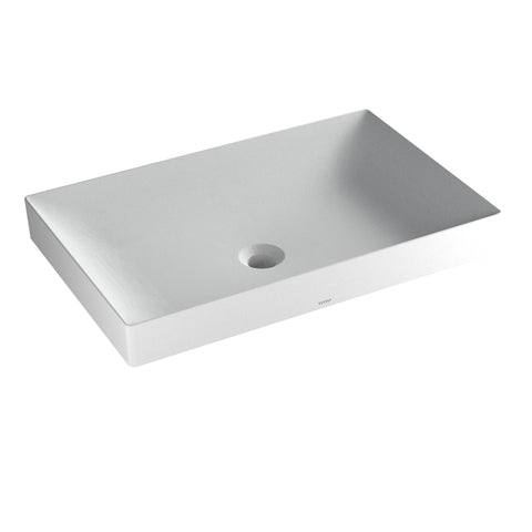 TOTO Kiwami Rectangular 23" Vessel Bathroom Sink with CEFIONTECT, CLEAN MATTE, Ceramic, LT476MT#CMW