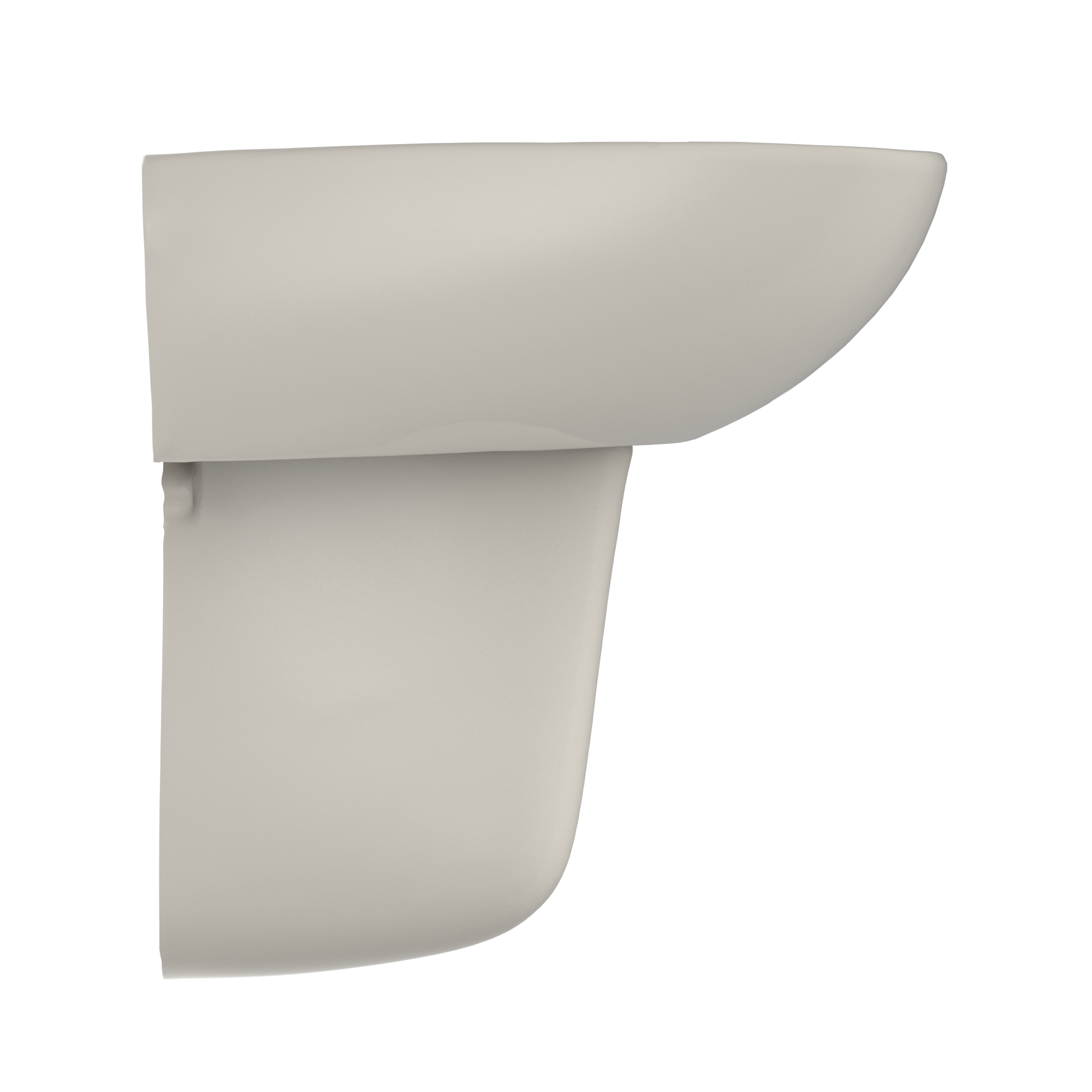 TOTO Supreme Oval Wall-Mount Bathroom Sink with CeFiONtect and Shroud for Single Hole Faucets, Sedona Beige, Vitreous China, LHT241G#12