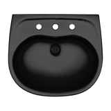 TOTO Supreme Oval Wall-Mount Bathroom Sink and Shroud for 8 Inch Center Faucets, Ebony, Vitreous China, LHT241.8#51