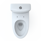 TOTO Aquia IV Two-Piece Elongated Dual Flush 1.28 and 0.9 GPF Skirted Toilet with CEFIONTECT, Cotton White, Vitreous China, CST446CEMGN#01