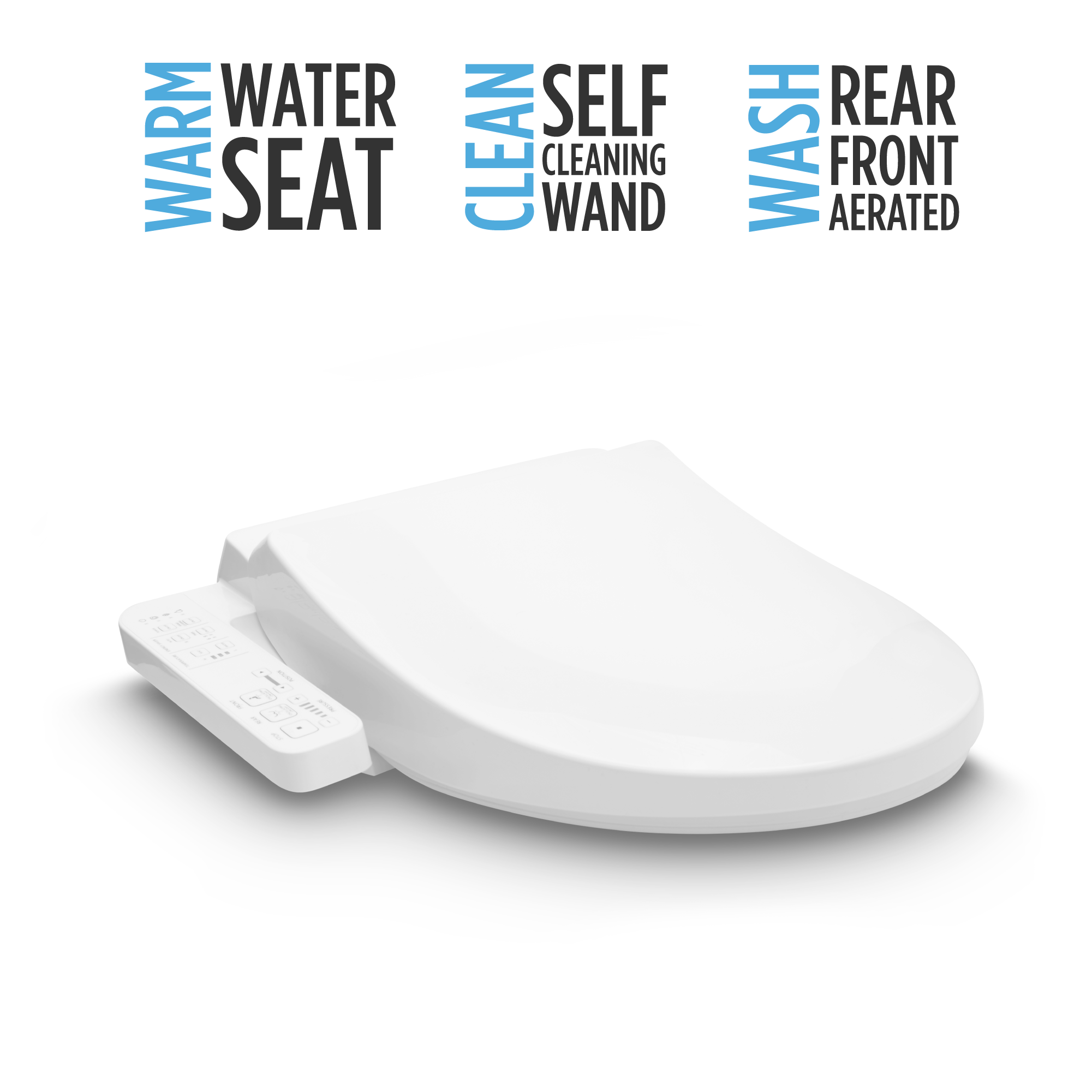 TOTO WASHLET A2 Electronic Bidet Toilet Seat with Heated Seat and SoftClose Lid, Elongated, Cotton White, Plastic, SW3004#01