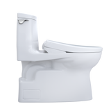 TOTO WASHLET+ Carlyle II 1G One-Piece Elongated 1.0 GPF Toilet and WASHLET+ S7 Contemporary Bidet Seat, Cotton White, Vitreous China|Plastic, MW6144726CUFG#01