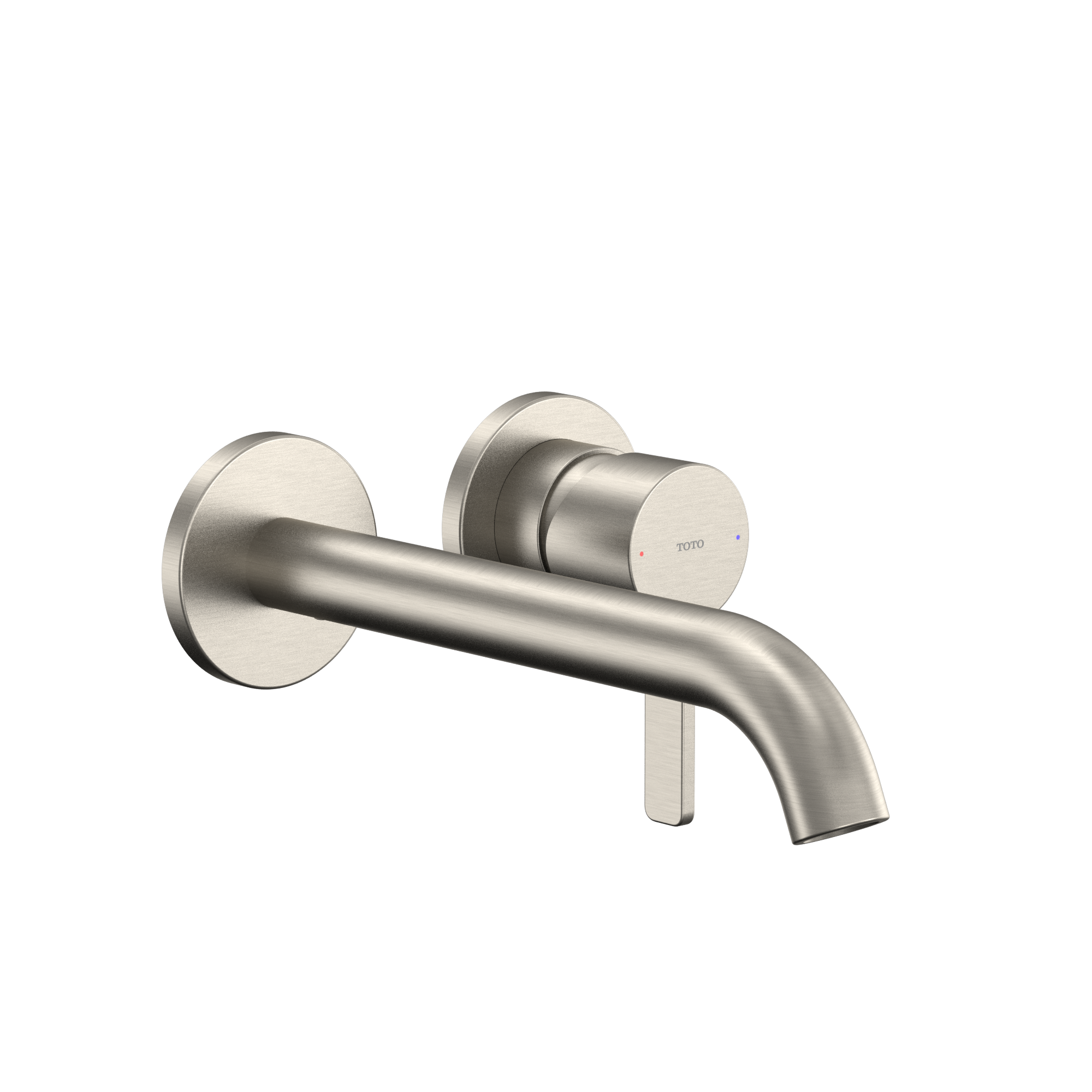 TOTO GF 1.2 GPM Wall-Mount Single-Handle Long Bathroom Faucet with COMFORT GLIDE Technology, Brushed Nickel, Brass, TLG11308U#BN