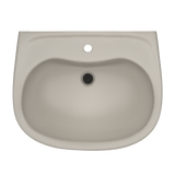 TOTO Prominence Oval Wall-Mount Bathroom Sink with CeFiONtect and Shroud for Single Hole Faucets, Bone, Vitreous China, LHT242G#03