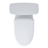 TOTO Drake Transitional WASHLET+ Two-Piece Elongated 1.28 GPF TORNADO FLUSH Toilet with S7A Contemporary Bidet Seat, Cotton White, Vitreous China|Plastic, MW7864736CEG#01