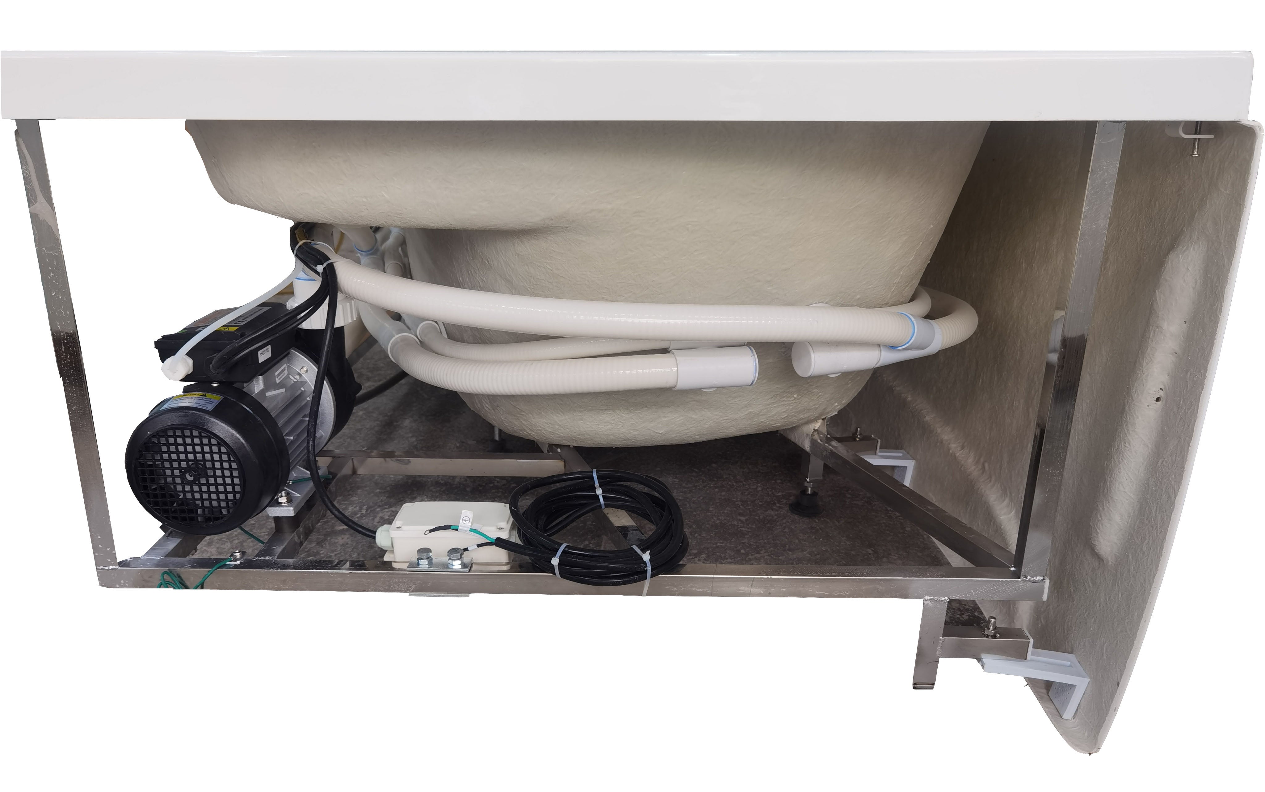 Eago 59" Acrylic Corner Neo-angle Round Bathtub, White, AM161-R