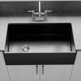 Crestwood 36" Fireclay Farmhouse Sink, Charcoal, CW-MOD-36-CHARCOAL