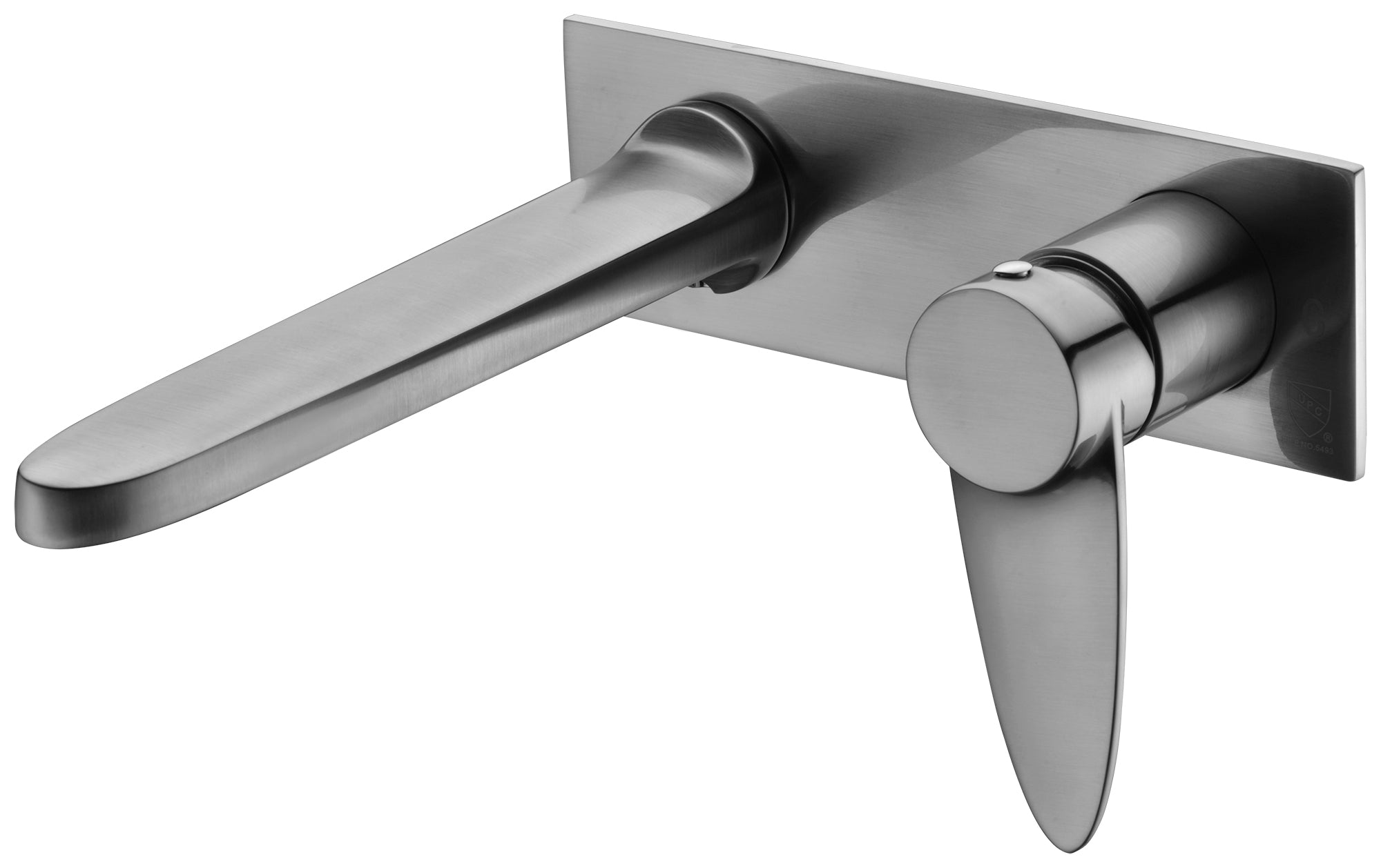 ALFI Brushed Nickel Wall Mounted Modern Bathroom Faucet, AB1772-BN