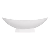 ALFI brand 71" Solid Surface Resin Free Standing Oval Bathtub, Hammock Style, White Matte, AB9992