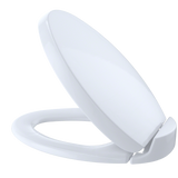 TOTO Oval SoftClose Non Slamming, Slow Close Elongated Toilet Seat and Lid, Cotton White, Plastic, SS204#01