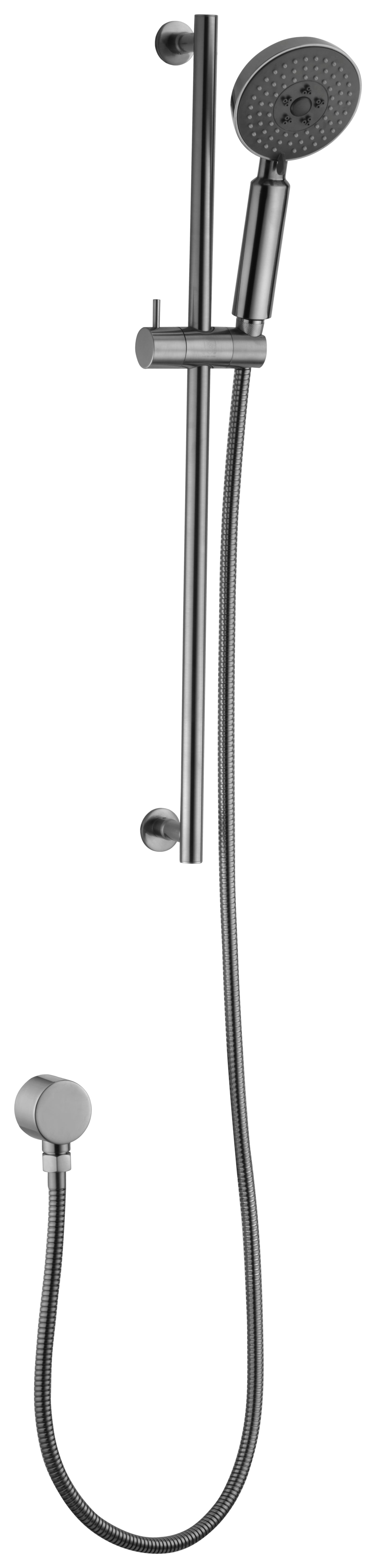 ALFI brand AB7938-BN Brushed Nickel Sliding Rail Hand Held Shower Head Set with Hose, Brass