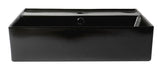 ALFI brand 23.38" x 15.75" Rectangle Above Mount Porcelain Bathroom Sink, Black Matte, 1 Faucet Hole, ABC901-BM