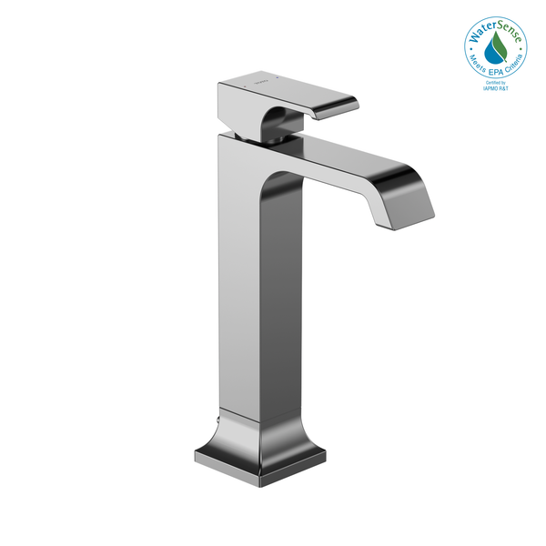 TOTO GC 1.2 GPM Single Handle Vessel Bathroom Sink Faucet with COMFORT GLIDE Technology, Polished Chrome, Brass, TLG08305U#CP