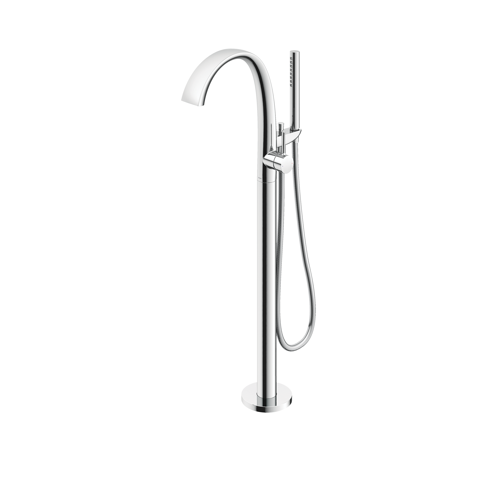 TOTO ZN Single-Handle Freestanding Tub Filler Faucet with 1.75 GPM Handshower, Brushed Nickel, Brass, TBP01301U#BN