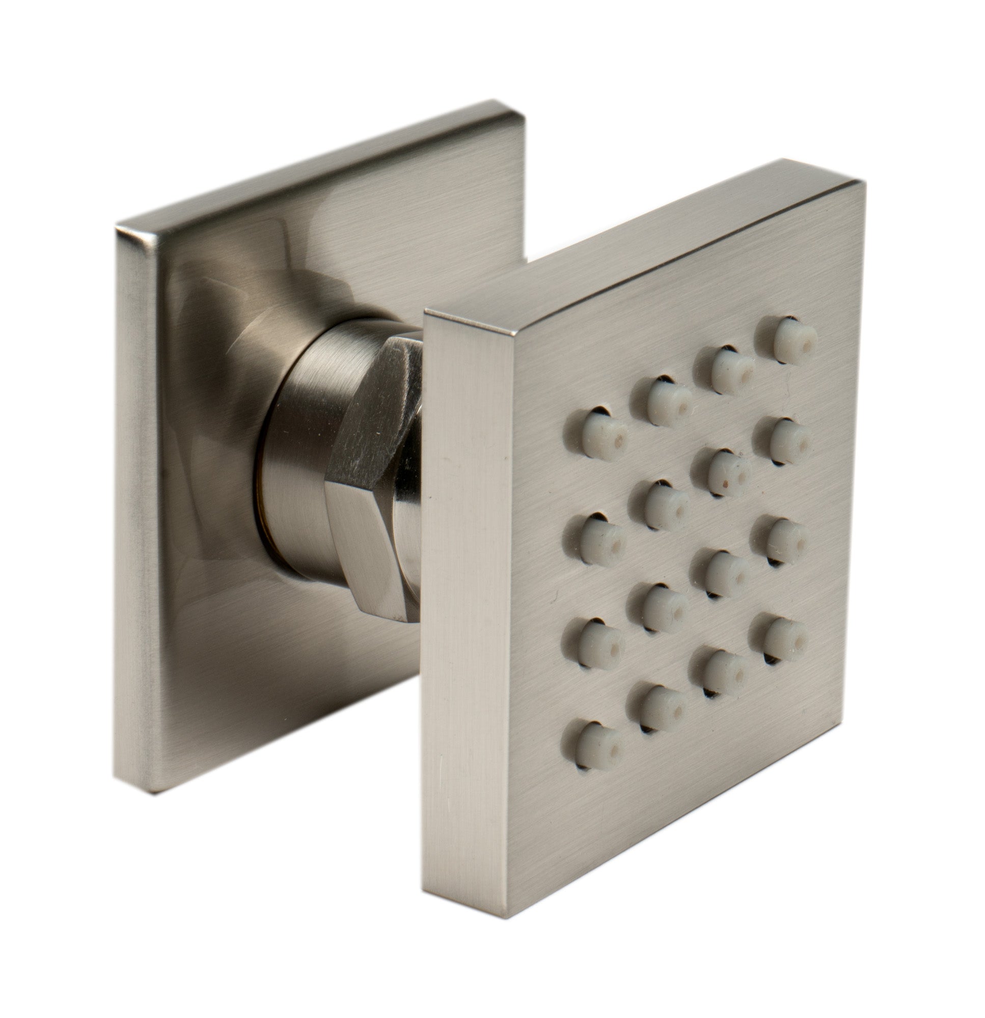 ALFI brand AB3820-BN Brushed Nickel 2" Square Adjustable Shower Body Spray, Brass