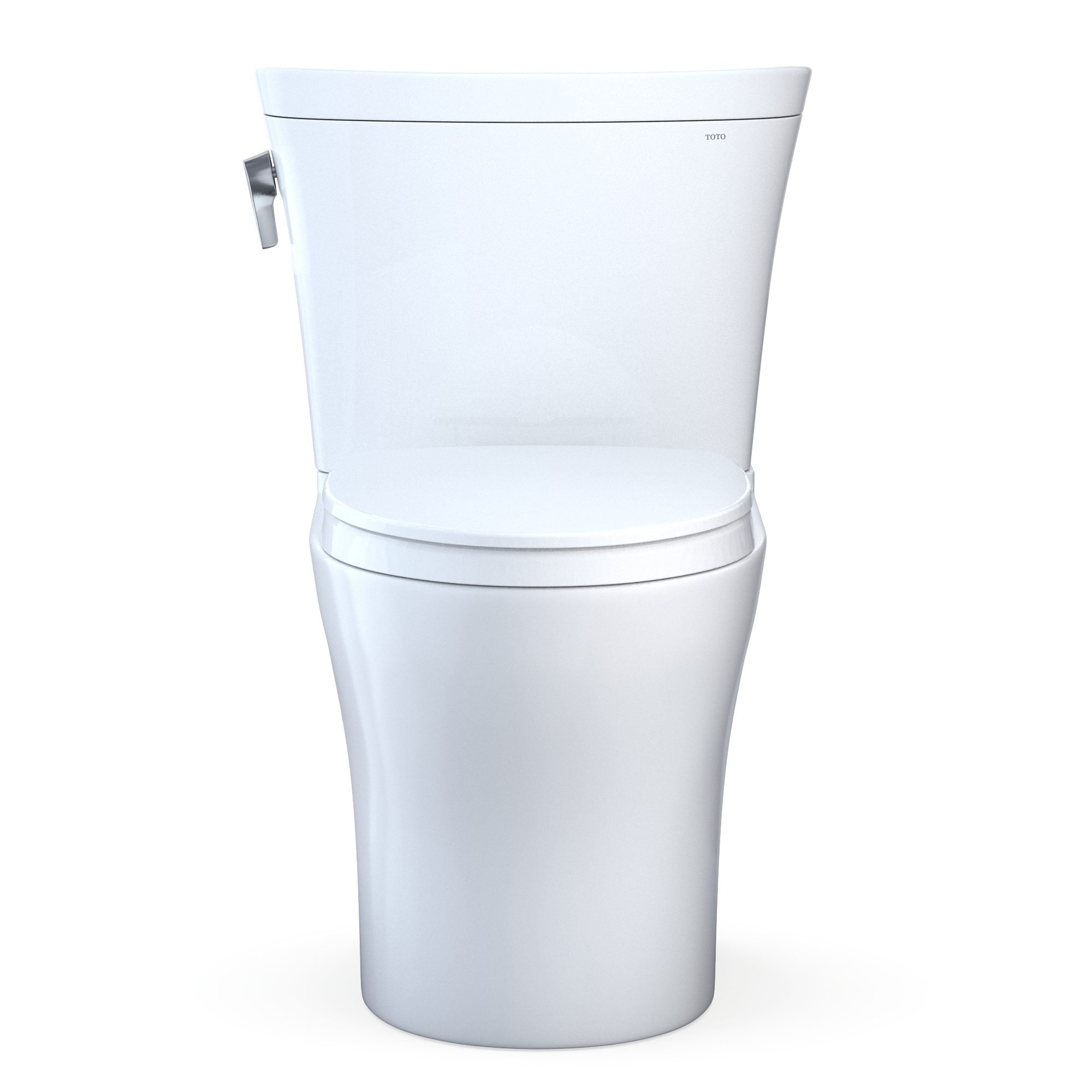 TOTO Aquia IV Arc Two-Piece Elongated Dual Flush 1.28 and 0.9 GPF Universal Height Toilet with CEFIONTECT, WASHLET+ Ready, Cotton White, Vitreous China, MS448124CEMFGN#01