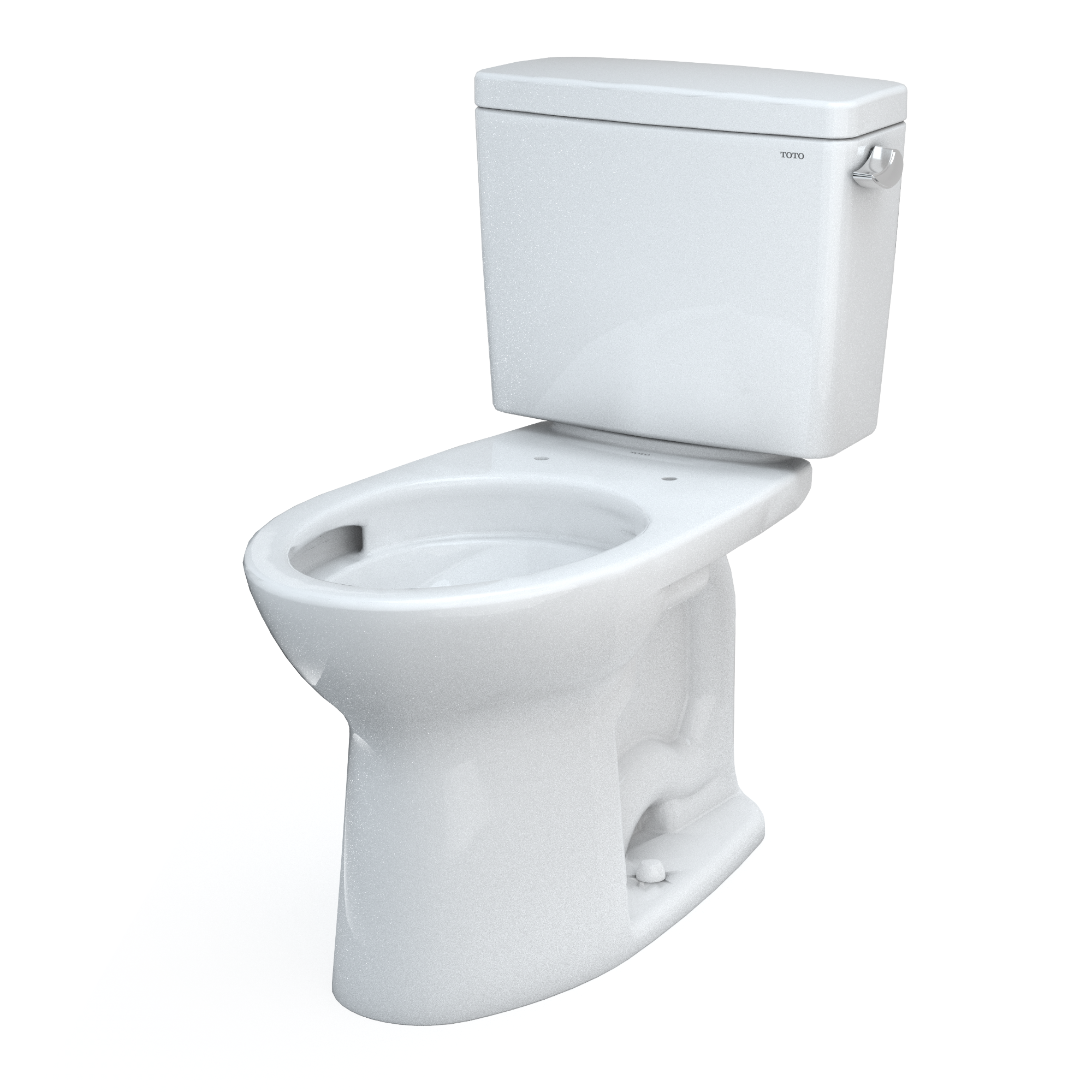 TOTO Drake Two-Piece Elongated 1.28 GPF Universal Height TORNADO FLUSH Toilet with CEFIONTECT and Right-Hand Trip Lever, Cotton White, Vitreous China, CST776CEFRG#01