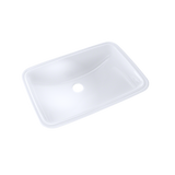 TOTO 19" x 12-3/8" Rectangular Undermount Bathroom Sink with CEFIONTECT, Cotton White, Vitreous China, LT542G#01