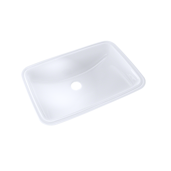 TOTO 19" x 12-3/8" Rectangular Undermount Bathroom Sink with CEFIONTECT, Cotton White, Vitreous China, LT542G#01