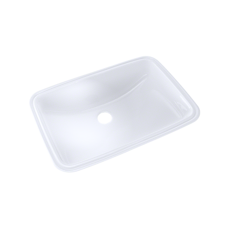 TOTO 19" x 12-3/8" Rectangular Undermount Bathroom Sink with CEFIONTECT, Cotton White, Vitreous China, LT542G#01