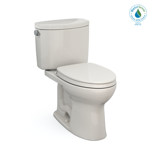 Alternate Image for TOTO Drake II Two-Piece Elongated 1.28 GPF Universal Height Toilet with CEFIONTECT and SS124 SoftClose Seat, WASHLET+ Ready, Sedona Beige, Vitreous China|Plastic, MS454124CEFG#12