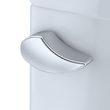 TOTO Carolina II One-Piece Elongated 1.28 GPF Universal Height Toilet with CEFIONTECT and SS124 SoftClose Seat, WASHLET+ Ready, Cotton White, Vitreous China|Plastic, MS644124CEFG#01