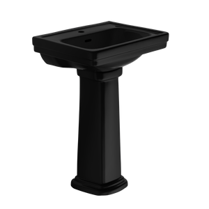 Alternate Image for TOTO Promenade 24" x 19-1/4" Rectangular Pedestal Bathroom Sink for Single Hole Faucets, Ebony, Vitreous China, LPT532N#51