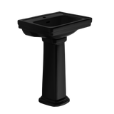 TOTO Promenade 24" x 19-1/4" Rectangular Pedestal Bathroom Sink for Single Hole Faucets, Ebony, Vitreous China, LPT532N#51