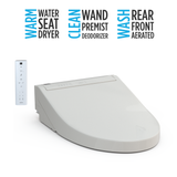 TOTO WASHLET C5 Electronic Bidet Toilet Seat with PREMIST and EWATER+ Wand Cleaning, Elongated, Sedona Beige, Plastic, SW3084#12