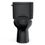 TOTO Drake II Two-Piece Elongated 1.28 GPF Universal Height Toilet with SS124 SoftClose Seat, WASHLET+ Ready, Ebony, Vitreous China|Plastic, MS454124CEF#51