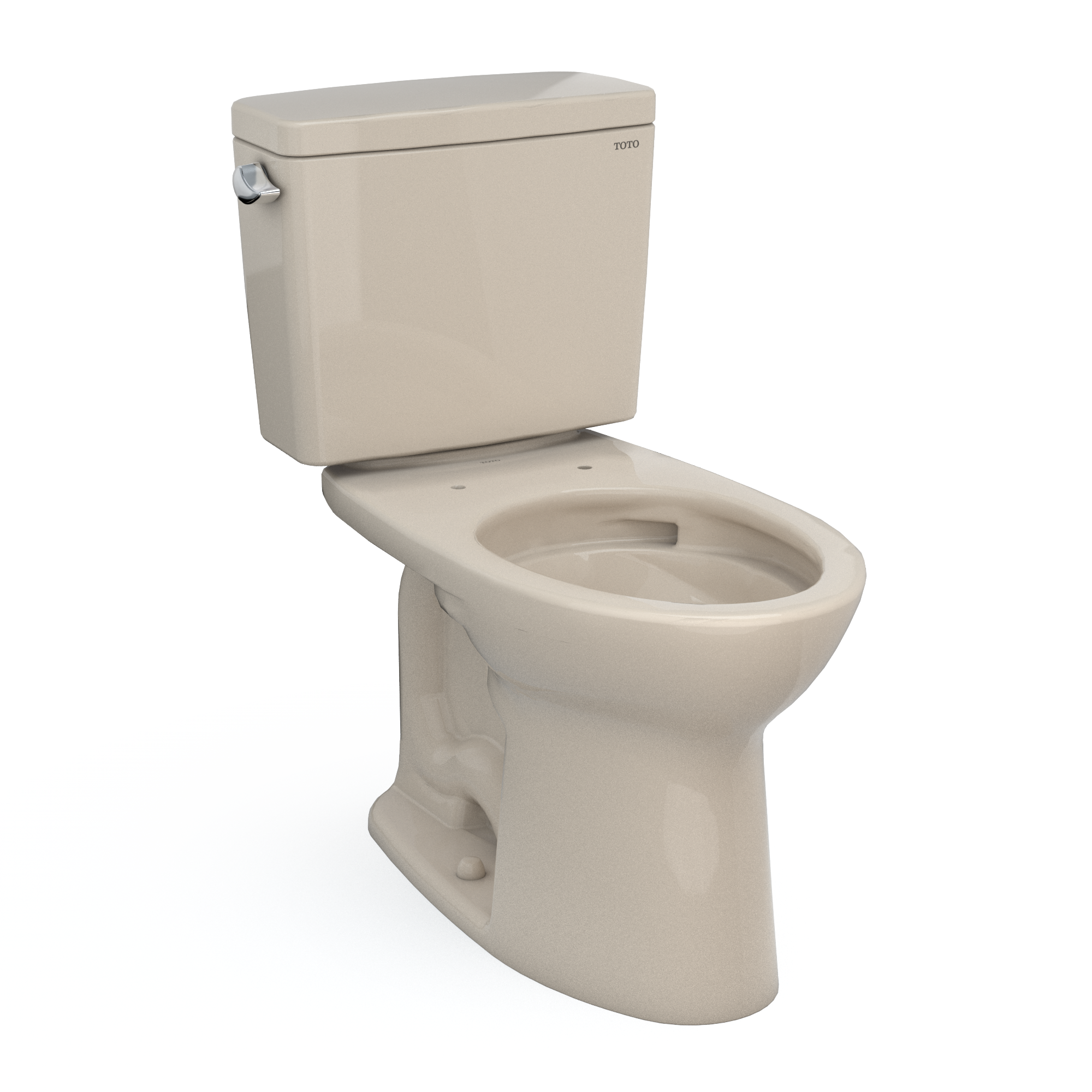 TOTO Drake Two-Piece Elongated 1.6 GPF Universal Height TORNADO FLUSH Toilet with CEFIONTECT, Bone, Vitreous China, CST776CSFG#03