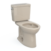TOTO Drake Two-Piece Elongated 1.6 GPF Universal Height TORNADO FLUSH Toilet with CEFIONTECT, Bone, Vitreous China, CST776CSFG#03