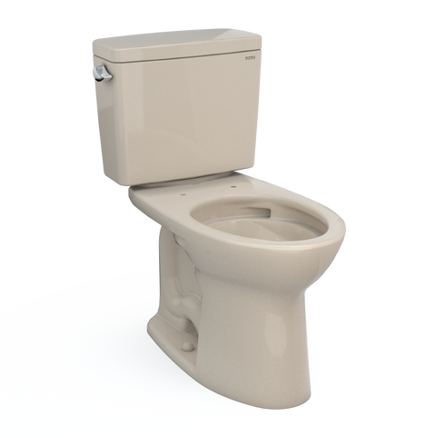 TOTO Drake Two-Piece Elongated 1.6 GPF Universal Height TORNADO FLUSH Toilet with CEFIONTECT, Bone, Vitreous China, CST776CSFG#03