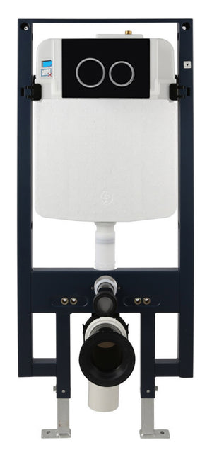 Alternate Image for EAGO PWG380-BM Black Matte Dual Flush Wall Mounted Toilet Tank Carrier for WD101, WD332, WD333, Metal