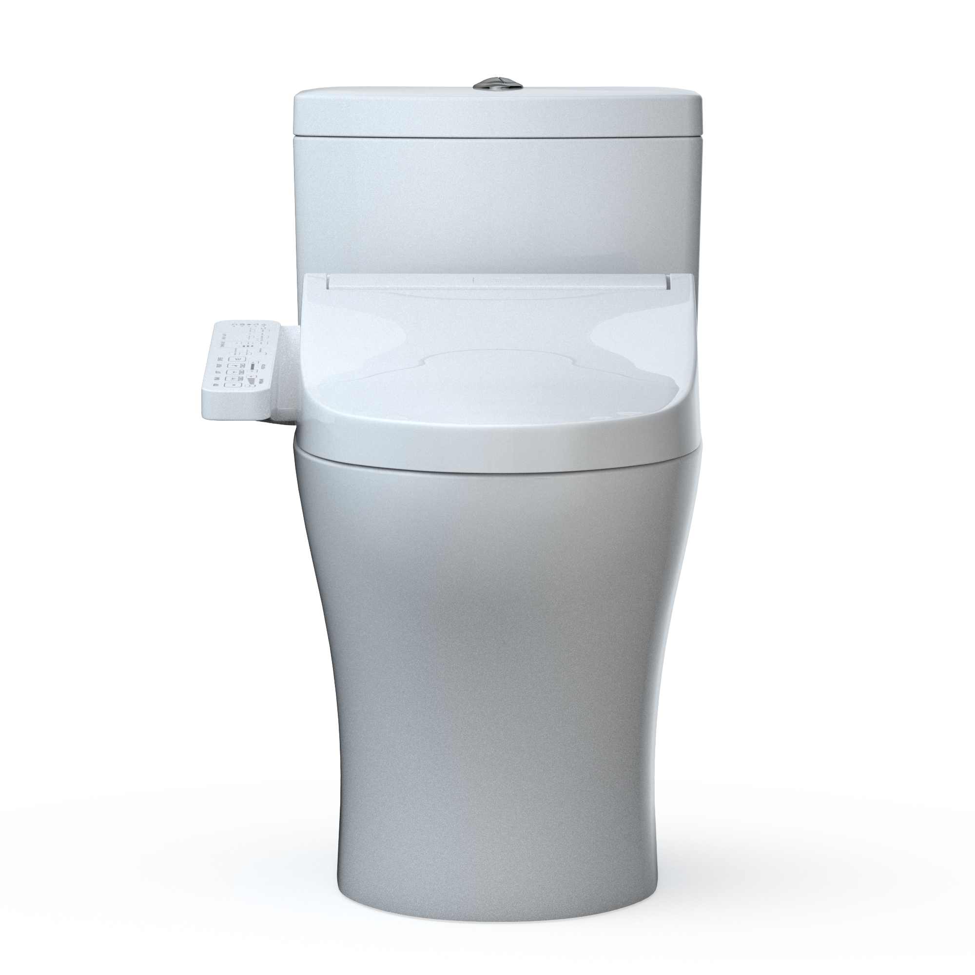 TOTO WASHLET+ Aquia IV One-Piece Elongated Dual Flush 1.28 and 0.9 GPF Toilet and WASHLET C2 Bidet Seat, Cotton White, Vitreous China|Plastic, MW6463074CEMFGN#01