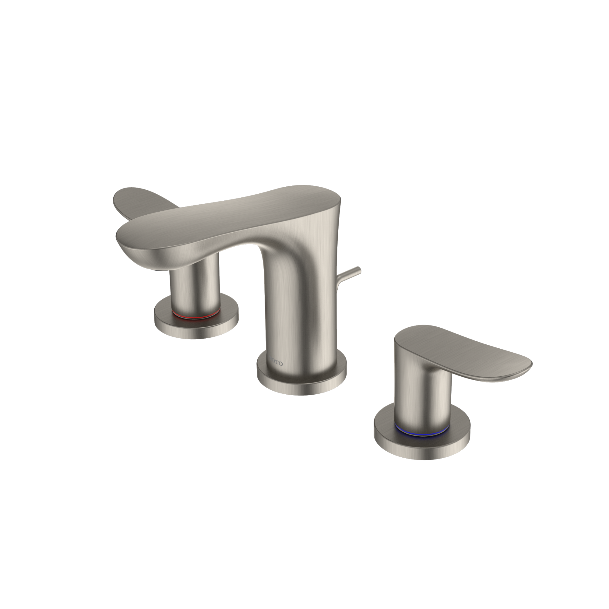 TOTO GO Series 1.2 GPM Two Handle Widespread Bathroom Sink Faucet with Drain Assembly, Brushed Nickel, Brass, TLG01201U#BN