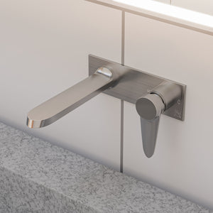 Alternate Image for ALFI Brushed Nickel Wall Mounted Modern Bathroom Faucet, AB1772-BN