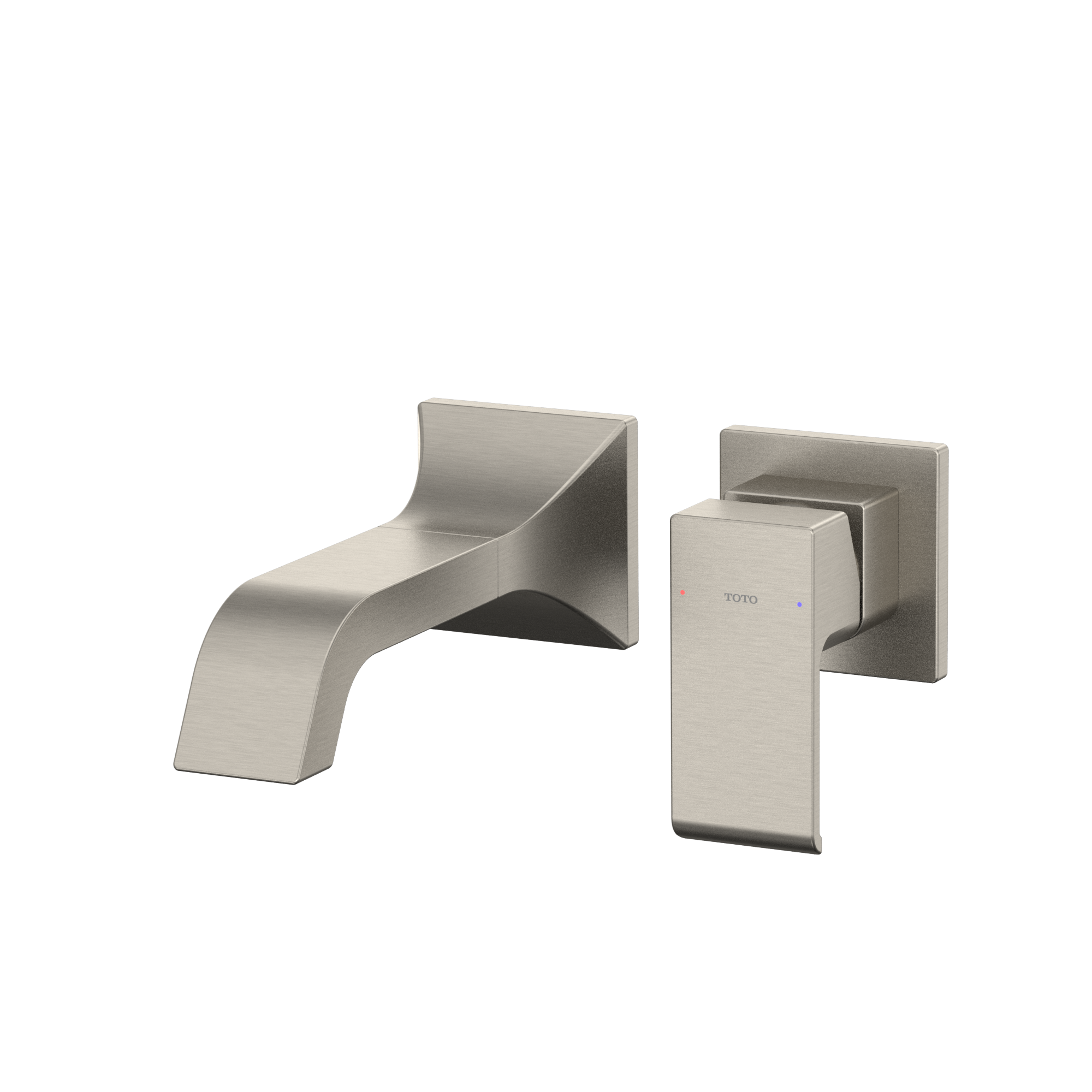 TOTO GC 1.2 GPM Wall-Mount Single-Handle Bathroom Faucet with COMFORT GLIDE Technology, Brushed Nickel, Brass, TLG08307U#BN