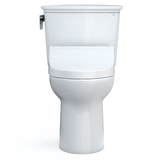 TOTO Drake Transitional WASHLET+ Two-Piece Elongated 1.28 GPF Universal Height TORNADO FLUSH Toilet with C5 Bidet Seat, Cotton White, Vitreous China, MW7863084CEFG#01