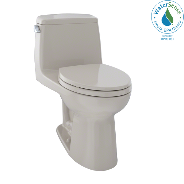 TOTO Eco UltraMax One-Piece Elongated 1.28 GPF ADA Compliant Toilet, Bone, Vitreous China, MS854114EL#03