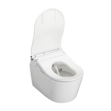 TOTO WASHLET+ RP Wall-Hung D-Shape Toilet with RW Bidet Seat and DuoFit In-Wall 1.28 and 0.9 GPF Auto Dual-Flush Tank System, Matte Silver, Plastic|Steel|Vitreous China, Cotton White, CWT4474547CMFGA#MS