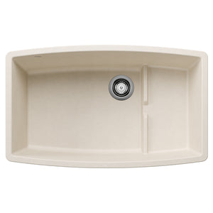 Alternate Image for Blanco Performa 32" Undermount Silgranit Kitchen Sink, Soft White, No Faucet Hole, 443085