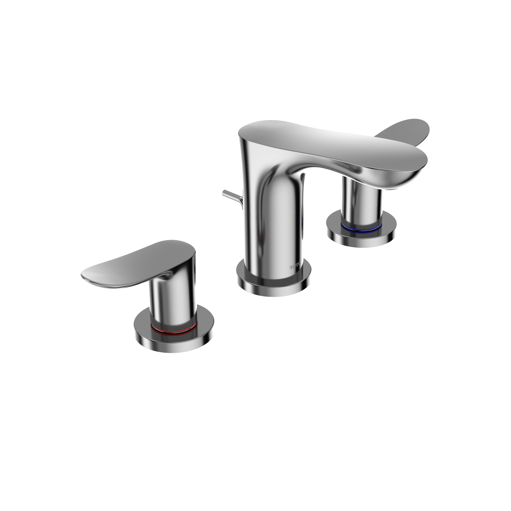TOTO GO Series 1.2 GPM Two Handle Widespread Bathroom Sink Faucet with Drain Assembly, Polished Chrome, Brass, TLG01201U#CP