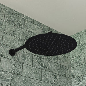 Alternate Image for ALFI brand RAIN12R-BM Matte Black Stainless Steel 12" Round Ultra-Thin Rain Shower Head, Black Matte