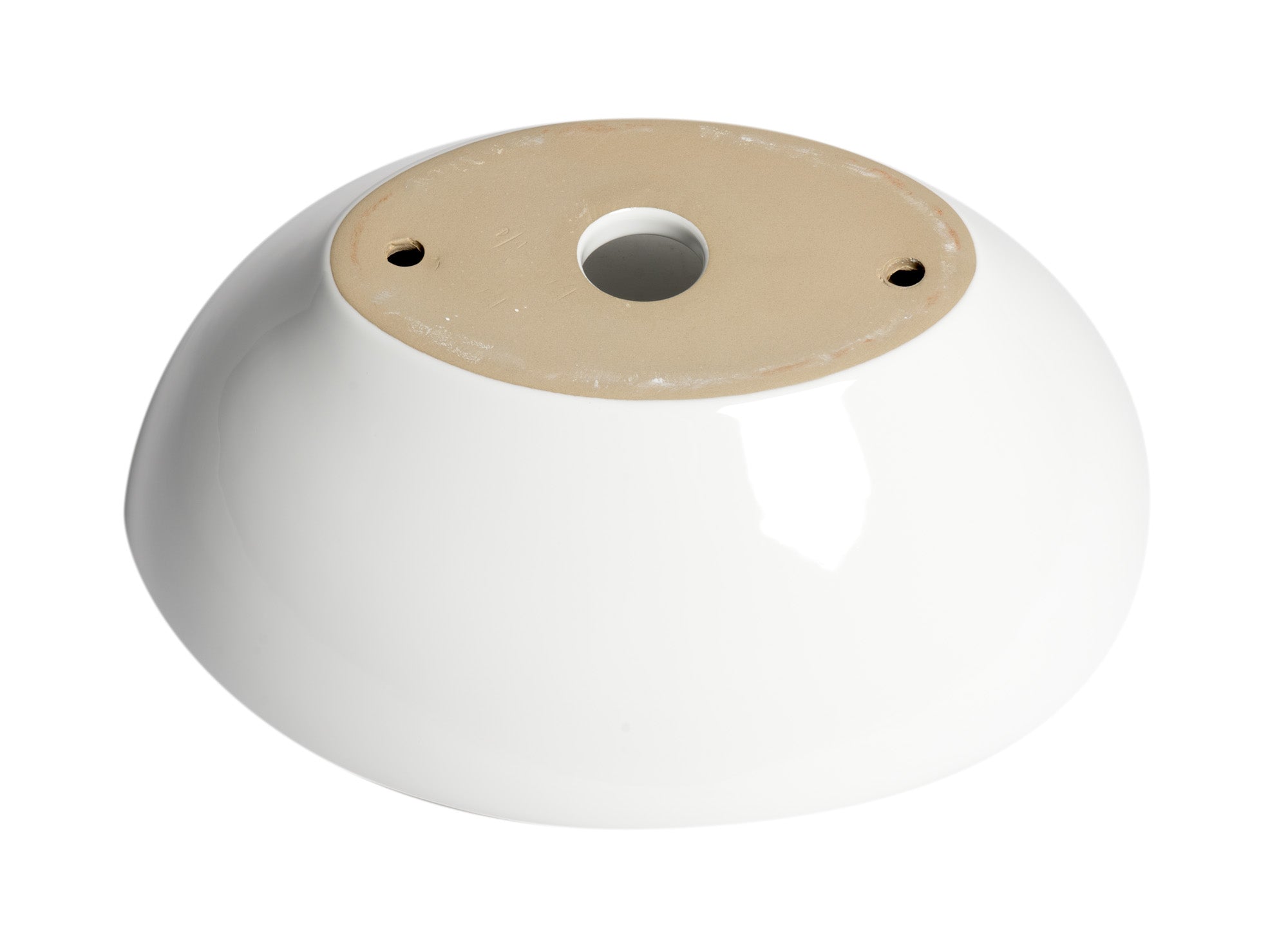 ALFI brand 15.38" x 12.75" Oval Above Mount Porcelain Bathroom Sink, White, No Faucet Hole, ABC913
